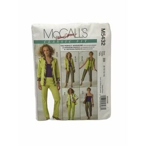 McCall M5432 VEST JACKET TOP PANT 16-24 bust 38-46 Sewing pattern 2007 Misses